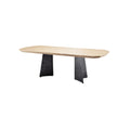 Table contemporaine en bois avec pieds en métal