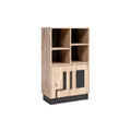 Étagère contemporaines en bois avec rangement fermé et ouvert